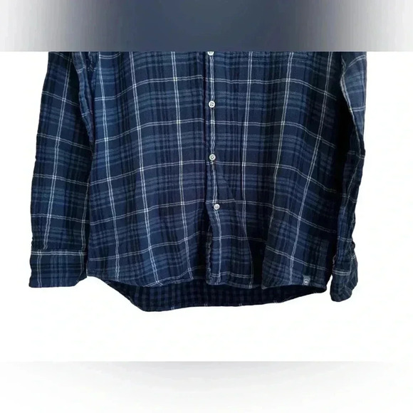 Peter millar Mens Mountainside Collection Cotton Flannel Shirt Blue/Blue Plaid - Picture 4 of 11